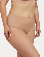 Sheer Smoothies Waisted Full Brief - Rose Beige