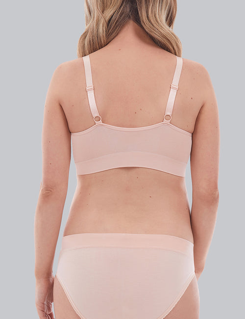 Putty Pink Bamboo Maternity Moulded Feeding Crop back