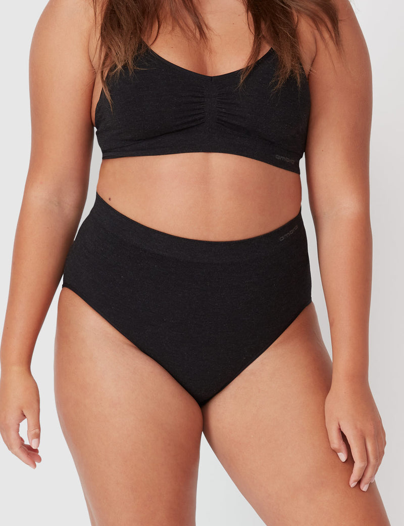 Bamboo Basics Full Brief - Charcoal Marle - Ambra Corporation 