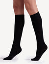 Wool Blend Knee High Boot Sock 2 Pack - Charcoal Marle/Black