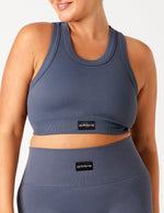 Charcoal Ambra Smooth Rib Crop front