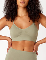  Pistachio Bare Essentials Recycled Nylon Padded Wirefree Bra front