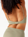  Pistachio Bare Essentials Recycled Nylon Padded Wirefree Bra back