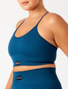 Teal  Ambra Move Racer Crop front