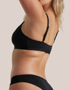 Soft Touch Convertible Crop in Black side