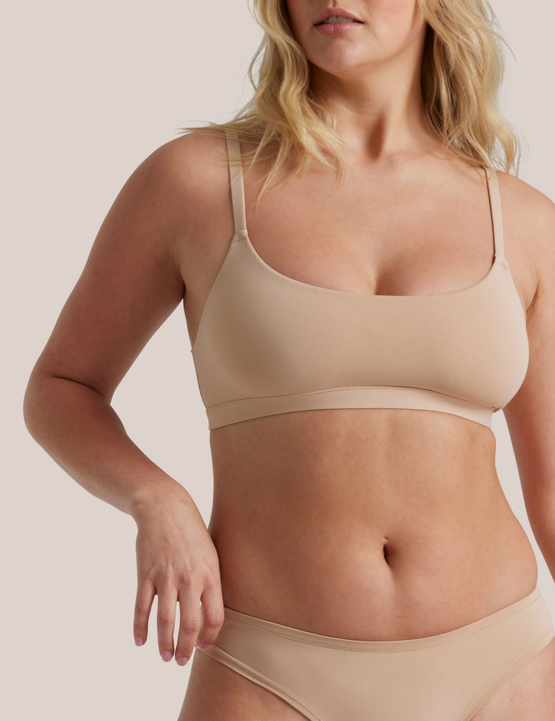 Soft Touch Convertible Crop  in Nude front