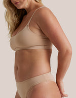 Soft Touch Convertible Crop  in Nude side