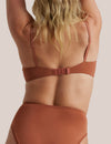 Soft Touch Triangle Bralette  in Terracotta  back
