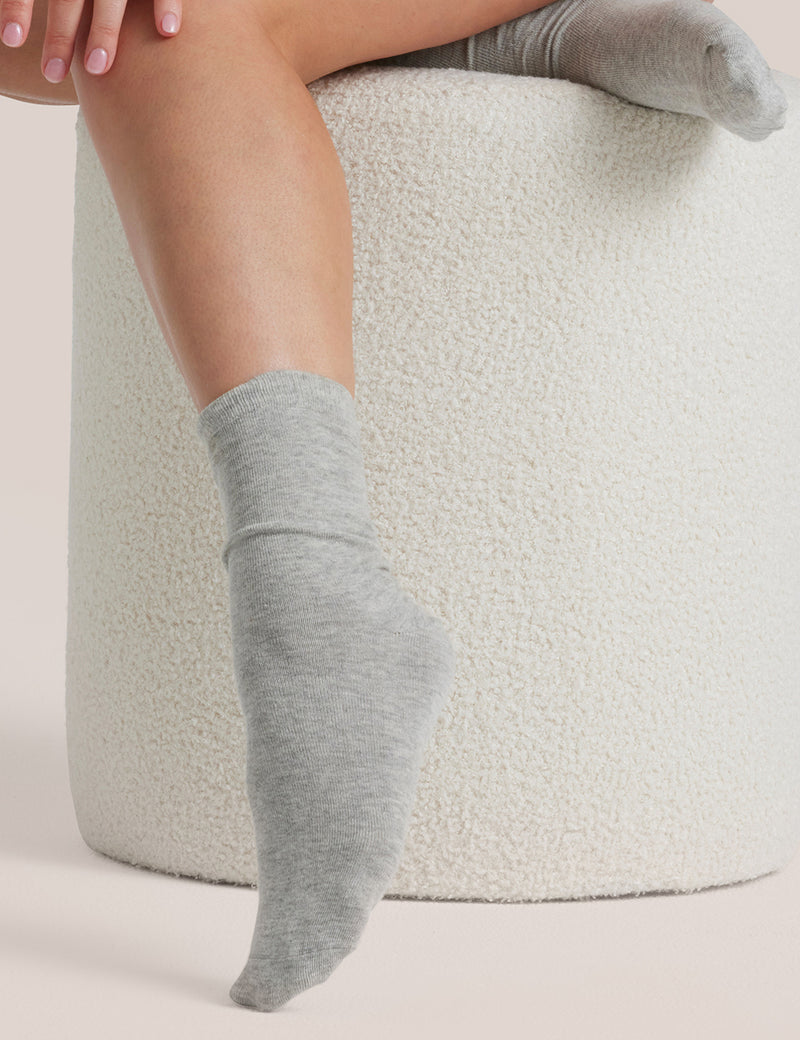 Plain Crew sock in Grey Marle