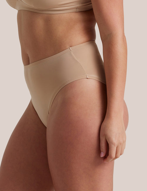 Soft Touch High Waisted Hi Cut in Nude side