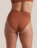 Soft Touch High Waisted Hi Cut in Terracotta back