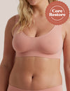 Core Restore Shaper Crop in Dusty Blush with icon
