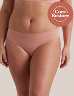 Core Restore Bikini in Dusty Blush with icon